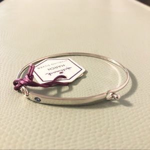 Hallmark New Sterling silver bangle- March stone